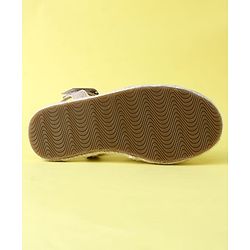 Pine Kids Velcro Closure Solid Mojaris - Beige