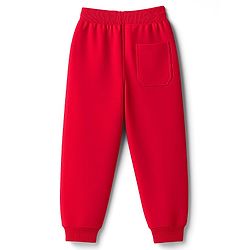 Pine Kids Knit Full Length Lounge Pant With Champion Text Print - Red