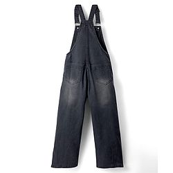 Pine Kids Cotton Woven Solid Color Dungaree - Black