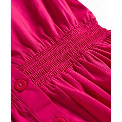 Pine Kids Cotton Woven Full Sleeves Frock With Floral Embroidery - Fuchsia