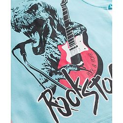 Pine Kids Cotton Knit Half Sleeves Polo T-Shirt with Colour Block Design & Dino Print in Back - Aqua & Pink