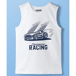 Pine Kids Cotton Woven Half Sleeve Checked Shirt & Inner Tee with Racing Graphic - Multicolor