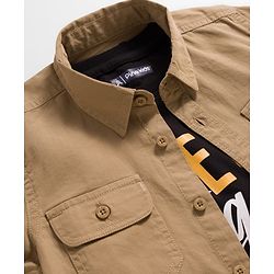 Pine Kids Cotton Woven Full Sleeves Solid Shirt with Inner Tee - Beige