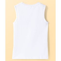 Pine Kids 100% Cotton Knit Half Sleeves Checks Shirt & Sleeveless Tank T-Shirt With Text Print - Multicolour