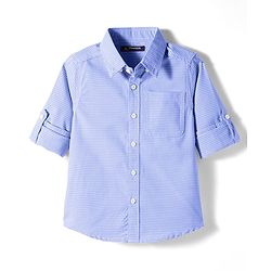 Pine Kids Cotton Woven Full Sleeves Shirt With Checks - Blue
