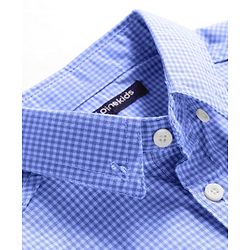 Pine Kids Cotton Woven Full Sleeves Shirt With Checks - Blue