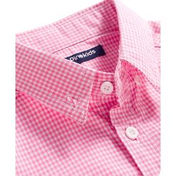 Pine Kids Cotton Woven Full Sleeves Shirt With Checks - Pink