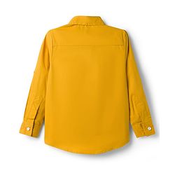 Pine Kids Cotton Woven Full Sleeves Solid Shirt - Mustard