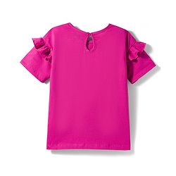 Pine Kids Cotton Knit Half Sleeves T-Shirt With Text Print - Dark Pink