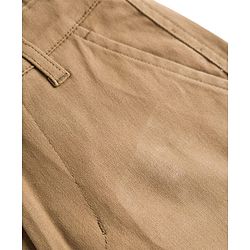 Pine Kids Cotton Elastane Woven Full Length Trouser Pant with Pocket - Brown