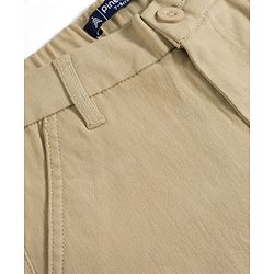 Pine Kids Cotton Woven Full Sleeves Solid Trouser With Cargo Pockets - Khaki