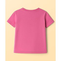 Pine Kids Cotton Knit Half Sleeves T-Shirts with Text Graphic Pack of 3 - Navy Blue Pink & White