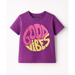 Pine Kids Cotton Knit Half Sleeves T-Shirts with Text Print Pack of 5 - Multicolor