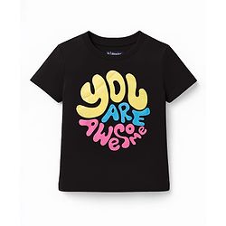 Pine Kids Cotton Knit Half Sleeves T-Shirts with Text Print Pack of 5 - Multicolor