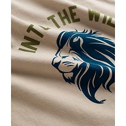 Pine Kids Viscose Woven Half Sleeves Shirt With T-Shirt With Animal Print - Green