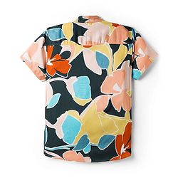 Pine Kids Viscose Woven Half Sleeves Shirt With T-Shirt & Floral Print - Black