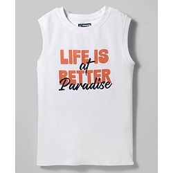 Pine Kids Viscose Woven Half Sleeves Floral Printed Shirt With Tank T-Shirt - Multicolour