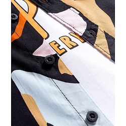 Pine Kids Woven Half Sleeves Printed Shirt With Printed Inner Tee - Multicolor