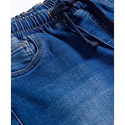 Pine Kids Denim Woven Full Length Washed Jeans - Blue