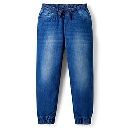 Pine Kids Denim Woven Full Length Washed Jeans - Blue