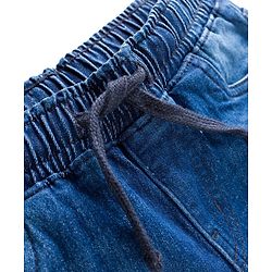 Pine Kids Denim Woven Full Length Washed Jeans - Blue