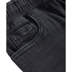 Pine Kids Denim Woven Full Length Washed Jeans - Black