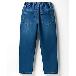 Pine Kids Denim Woven Full Length Washed Jeans - Blue