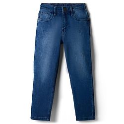 Pine Kids Denim Woven Full Length Washed Jeans - Blue