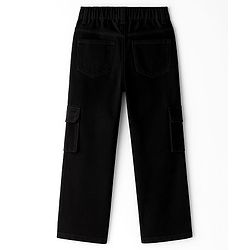 Pine Kids Denim Woven Full Length Washed Jeans - Black