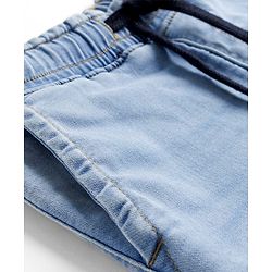 Pine Kids Denim Woven Full Length Solid Color Washed Jeans - Light Blue