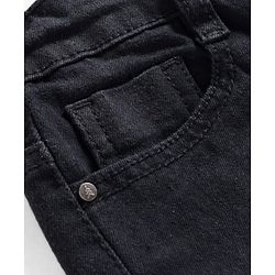 Pine Kids Woven Full Length Washed Denim Jeans - Black