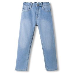 Pine Kids Denim Woven Full Length Washed Jeans -Light Blue