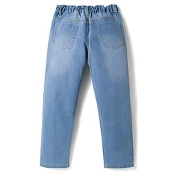 Pine Kids Denim Woven Full Length Washed Jeans -Light Blue