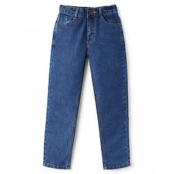 Pine Kids Woven Full Length Washed Denim Jeans - Navy Blue