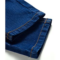Pine Kids Denim Woven Full Length Washed Jeans  - Blue
