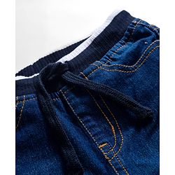 Pine Kids Denim Woven Full Length Washed Jeans  - Blue