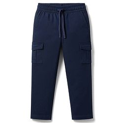 Pine Kids Cotton Elastane Woven Full Length Trouser Pant - Navy Blue