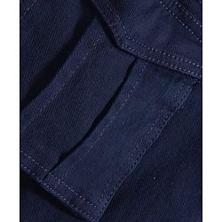 Pine Kids Cotton Elastane Woven Full Length Trouser Pant - Navy Blue