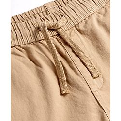Pine Kids Cotton Elastane Woven Full Length Solid Color Trouser - Beige
