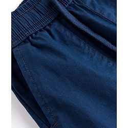 Pine Kids Cotton Elastane Woven Above Knee Length Solid Colour Shorts - Navy Blue