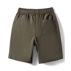 Pine Kids Cotton Elastane Woven Above Knee Length Shorts - Olive Green