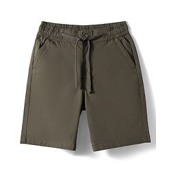 Pine Kids Cotton Elastane Woven Above Knee Length Shorts - Olive Green