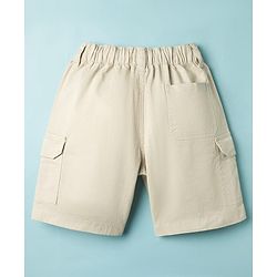 Pine Kids Cotton Elastane Woven Solid Colour Shorts - Olive Green