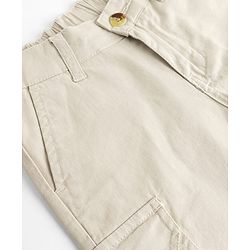 Pine Kids Cotton Elastane Woven Solid Colour Shorts - Olive Green
