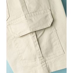 Pine Kids Cotton Elastane Woven Solid Colour Shorts - Olive Green