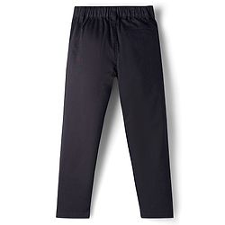 Pine Kids Cotton Elastane Woven Full Length Solid Colour Trouser - Khaki