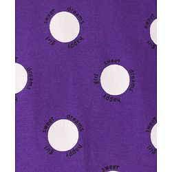 Pine Kids Single Jersey Knit Half Sleeves Co-ords Capri Night Suit With Polka Dot Print - Purple