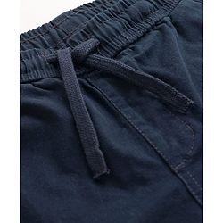 Pine Kids Cotton Elastane Woven Knee Length Solid Shorts - Blue