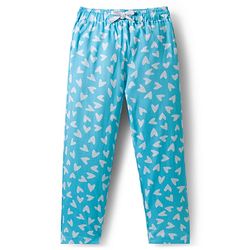 Pine Kids Single Jersey Knit Half Sleeves Co-Ord Night Suit with Heart Print - Light Blue