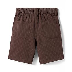 Pine Kids Cotton Elastane Woven Knee Length Shorts - Brown